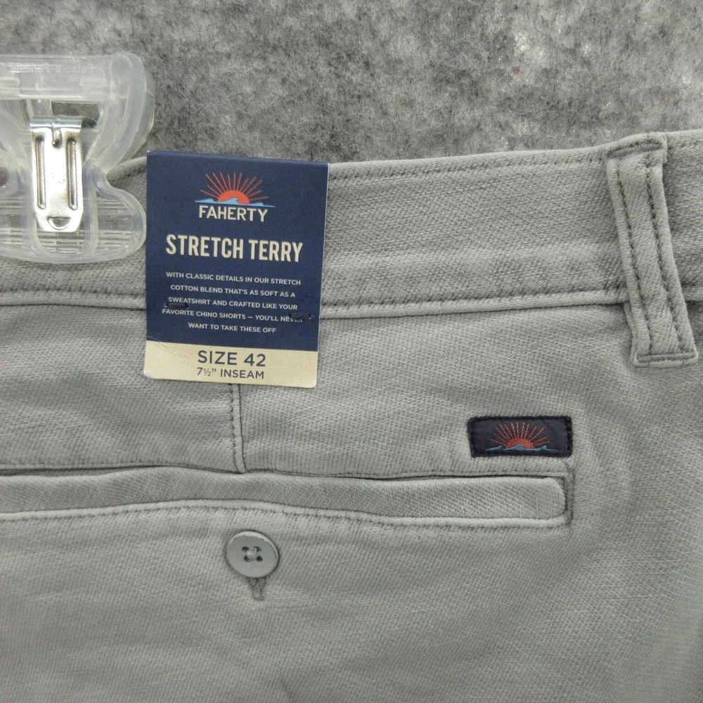 Faherty Men's Chino Shorts 42 Iron Cotton Blend Stretch Terry 7